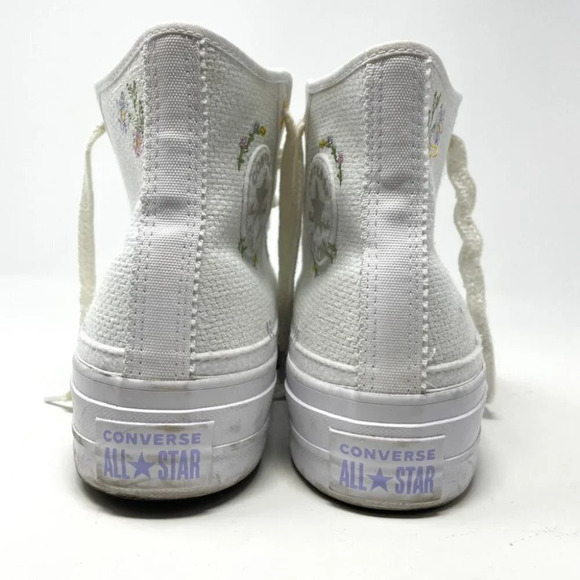 Converse Chuck Taylor All Star Lift Embroidery Hightop Platform Sneakers Sz 10.5 - Picture 10 of 16